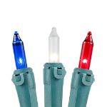 Red/White/Blue Multi Function Chasing Christmas Lights