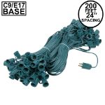 C9 200' Stringer 24" Spacing, 100 Sockets - Green Wire
