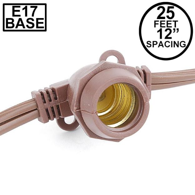 25' Brown Commercial Grade Stringer e17 Base Sockets