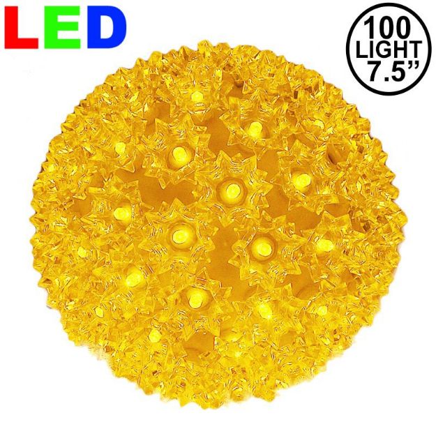 100 Yellow LED 7.5" Sphere
