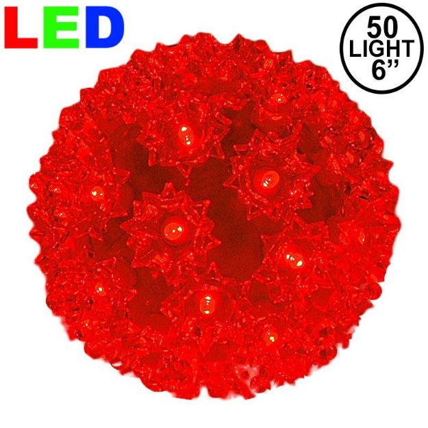 50 Red LED 6" Sphere
