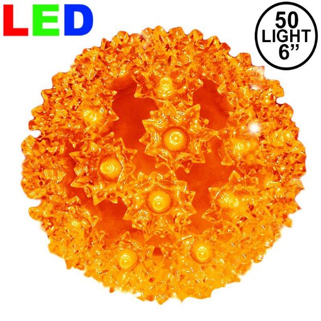 50 Orange LED 6" Sphere