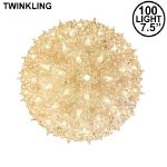 100 Light 7.5" Clear Twinkling Starlight Spheres