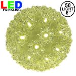 50 Twinkle LED 6" Sphere