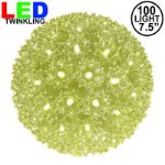 100 Warm White Twinkle LED 7.5" Sphere