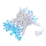 Commercial Grade Wide Angle 100 LED Blue 34' Long White Wire