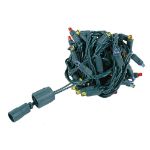 Coaxial 50 LED Multi 4" Spacing Green Wire