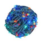 Coaxial 100 LED Multi 6" Spacing Green Wire