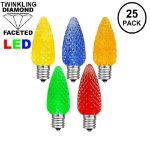 Twinkle Multi C7 LED Replacement Bulbs 25 Pack
