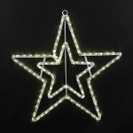 20" Double Star  LED Rope Light Motif