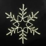 36" Deluxe LED Snowflake Warm White