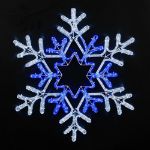 30" Deluxe Pure White/Blue LED Snowflake 