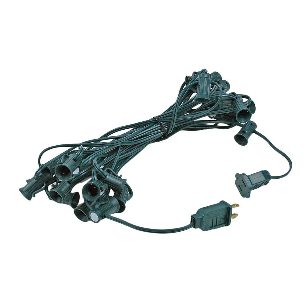 C7 Magnetic String 25 Sockets on Green Wire - Novelty LightsNovelty ...