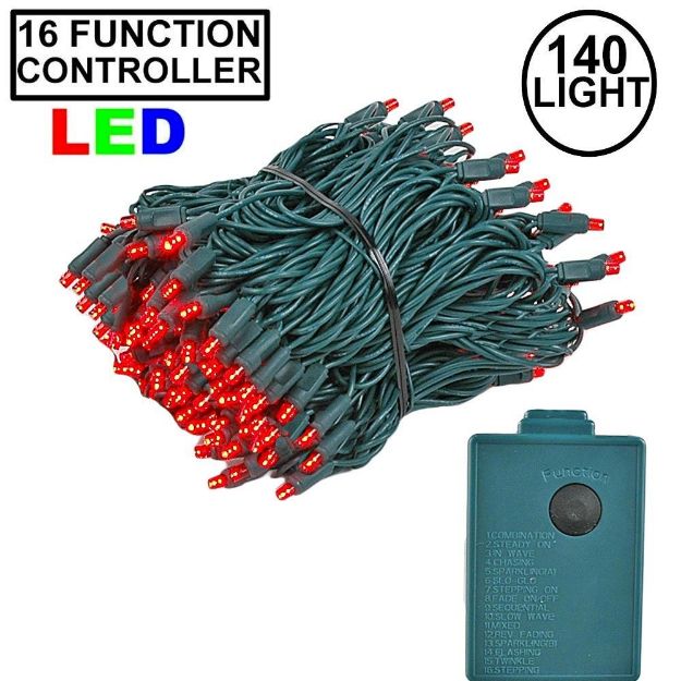  Red 140 LED Multi Function Chasing Christmas Lights 