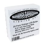 Warm White S14 LED Plastic Filament Medium Base e26 Bulbs  - 25pk