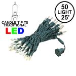 50 Light Traditional T5 Ultra Warm White LED Mini Lights Green Wire