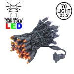 Commercial Grade Wide Angle 70 LED Orange/Purple 23.5' Long on Black Wire