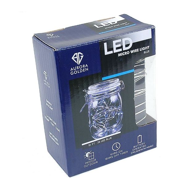 Aurora Golden Battery Operated LED Micro Light Set By Novelty ...