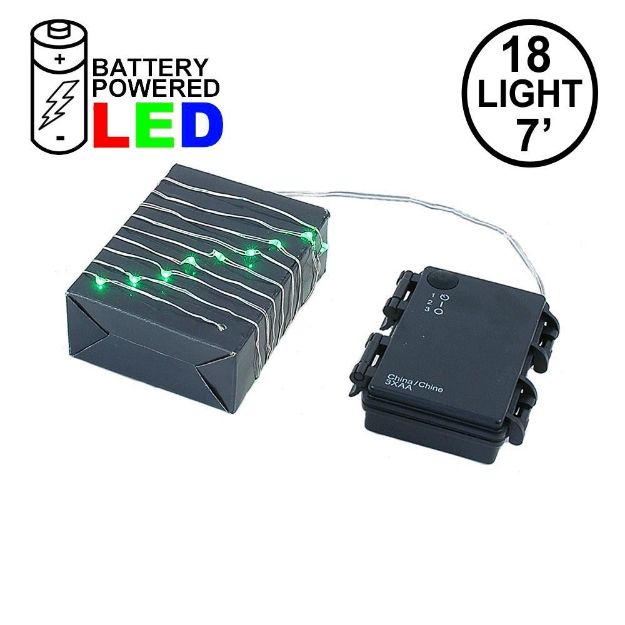 Battery Operated LED Micro Fairy Light Set Green***On Sale***