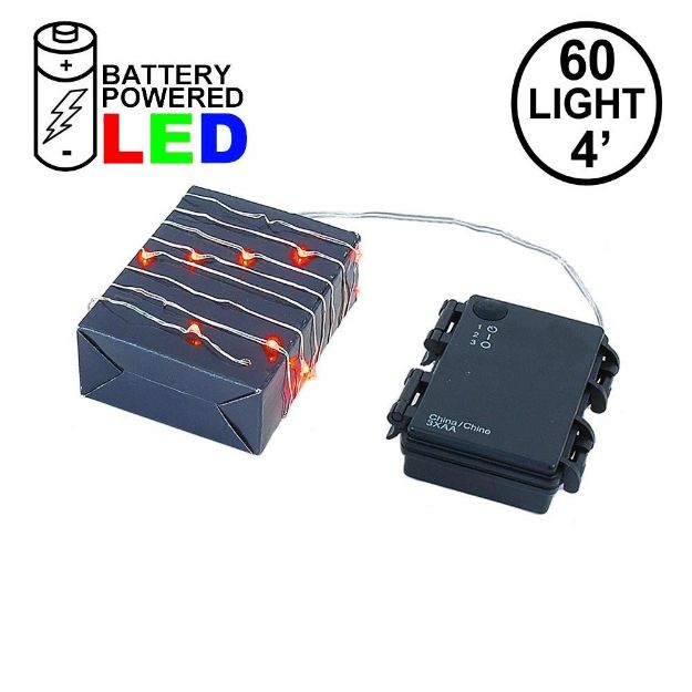 Battery Operated LED Micro Fairy Light Set 60 Light Amber***On Sale***