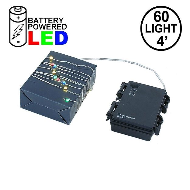 Battery Operated LED Micro Fairy Light Set 60 Light Multi***On Sale***