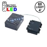 Battery Operated LED Micro Fairy Light Set 60 Light Pure White***On Sale***