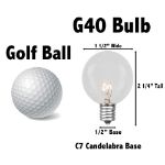 Pure White - G40 - Glass LED Replacement Bulbs - 25 Pack