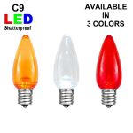 C9 - Smooth Transparent Plastic LED Replacement Bulbs ** On Sale**