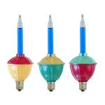 Blue Classic Bubble Light With Multi Base Replacements 3 Pack 