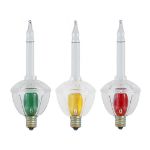 Clear Classic Bubble Light With Clear Multi Base Replacements 3 Pack 