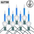 Blue Bubble Light Clear Base Set with Silver Glitter