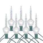 Clear with Clear Base Classic Traditional Bubble Light Set 7 Lamps