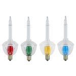 Clear with Clear Multi Color Base Bubble Light Set 7 Lamps