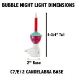 Red Bubble Christmas Night Light