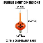 Orange Pumpkin Halloween Bubble Light Replacements 3 Pack 