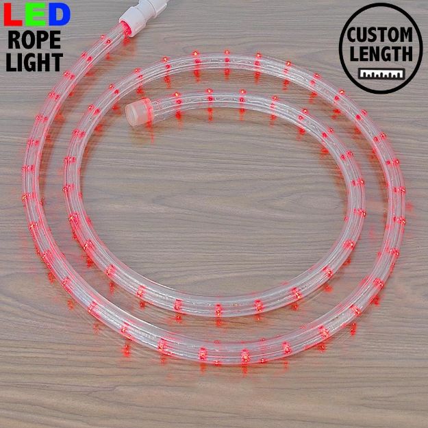 Red LED Custom Rope Light Kit 1/2" 2 Wire 120v