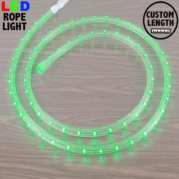 Green LED Custom Rope Light Kit 1/2" 2 Wire 120v