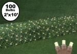 Warm White LED Net Lights 2x10 Brown Wire