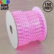 Pink LED Rope Light Spool 150' 1/2" 2 Wire 120V