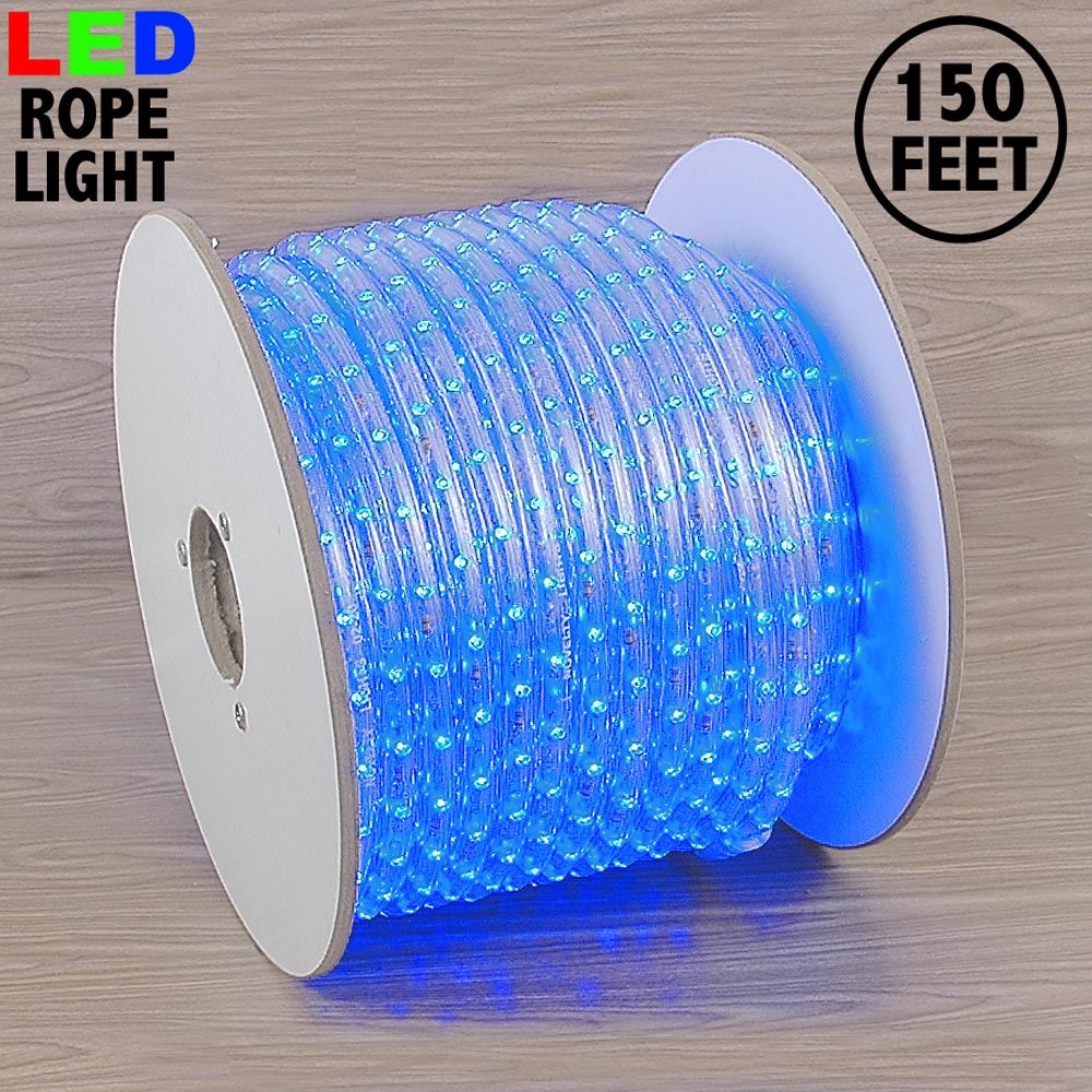 Christmas Lights Novelty Lights150 LED Blue Rope Light Spool 1