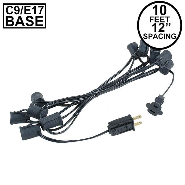 C9 10' Stringers 12" Spacing Black Wire