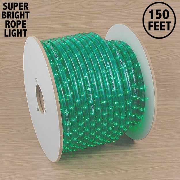 150 Ft Green Rope Light Spool 1/2" 120 Volt