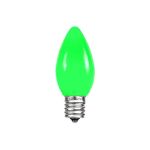 C7 - Green - Ceramic (plastic) LED Replacement Bulbs - 25 Pack