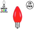 C7 - Red - Ceramic (plastic) LED Replacement Bulbs - 25 Pack
