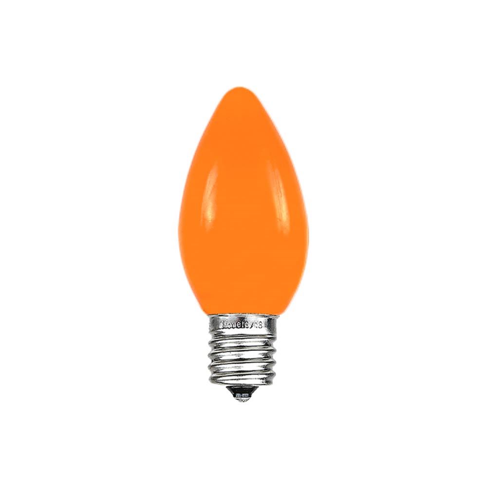 Orange LED C7 Ceramic Christmas Bulbs - Novelty Lights Novelty Lights ...