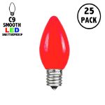 C9 - Red - Ceramic (plastic) LED Replacement Bulbs - 25 Pack