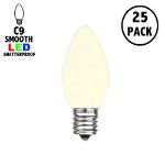 C9 - Warm White - Ceramic (plastic) LED Replacement Bulbs - 25 Pack