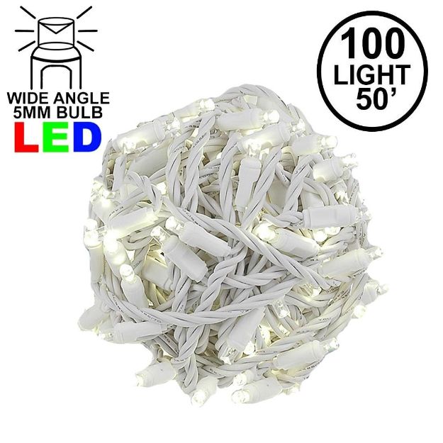 Coaxial 100 LED Warm White 6" Spacing White Wire