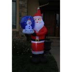 7.5' Inflatable Santa with Snow Globe