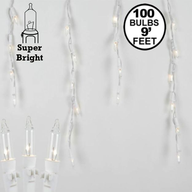 Pro-Line Icicle Lights White Wire Medium Drops